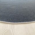 Covor, Woopamuk107, 150x150 cm, Bumbac/Poliester, Albastru navy