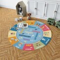 Covor, Woopamuk134, 140x140 cm, Bumbac/Poliester, Multicolor