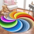 Covor, Woopamuk141, 120x120 cm, Bumbac/Poliester, Multicolor