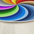 Covor, Woopamuk141, 120x120 cm, Bumbac/Poliester, Multicolor