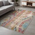 Covor, Woopamuk276, 80x300 cm, Bumbac/Poliester, Multicolor