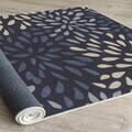 Covor, Woopamuk282, 100x200 cm, Bumbac/Poliester, Albastru navy
