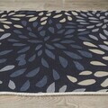 Covor, Woopamuk282, 100x200 cm, Bumbac/Poliester, Albastru navy