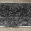 Covor, Woopamuk319, 100x200 cm, Bumbac/Poliester, Negru