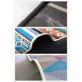 Covor, Woopamuk336, 80x300 cm, Bumbac/Poliester, Albastru navy