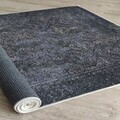 Covor, Woopamuk336, 100x200 cm, Bumbac/Poliester, Albastru navy