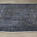 Covor, Woopamuk336, 100x200 cm, Bumbac/Poliester, Albastru navy
