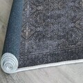 Covor, Woopamuk336, 160x230 cm, Bumbac/Poliester, Albastru navy