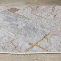 Covor, Woopamuk368, 100x300 cm, Bumbac/Poliester, Alb