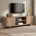 Comoda TV, Hanah Home, Mirel, 180x52x34 cm, PAL, Stejar