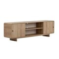 Comoda TV, Hanah Home, Mirel, 180x52x34 cm, PAL, Stejar