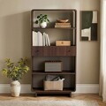 Corp biblioteca, Hanah Home, Senza, 78x153x34 cm, PAL, Maro