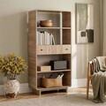 Corp biblioteca, Hanah Home, Senza, 78x153x34 cm, PAL, Stejar