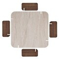 Masuta de cafea, Hanah Home, Marais, 90x35x90 cm, PAL, Travertin / Nuc