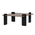 Masuta de cafea, Hanah Home, Marais, 90x35x90 cm, PAL, Nuc / Lemn negru