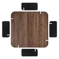Masuta de cafea, Hanah Home, Marais, 90x35x90 cm, PAL, Nuc / Lemn negru