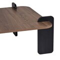 Masuta de cafea, Hanah Home, Marais, 90x35x90 cm, PAL, Nuc / Lemn negru