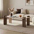 Masuta de cafea, Hanah Home, Renard, 120x35x60 cm, PAL, Travertin / Nuc
