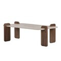 Masuta de cafea, Hanah Home, Renard, 120x35x60 cm, PAL, Travertin / Nuc