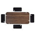 Masuta de cafea, Hanah Home, Renard, 120x35x60 cm, PAL, Nuc / Lemn negru