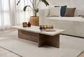 Masuta de cafea, Hanah Home, Harbor, 120x30x45 cm, PAL, Travertin Venezia Nuc