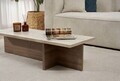 Masuta de cafea, Hanah Home, Harbor, 120x30x45 cm, PAL, Travertin Venezia Nuc