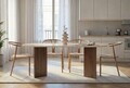 Masa, Hanah Home, Sabella, 200x75x90 cm, PAL, Travertin / Nuc Venezia