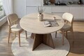 Masa, Hanah Home, Virella, 120x75x120 cm, PAL, Travertin / Nuc Venezia