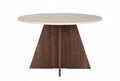 Masa, Hanah Home, Virella, 120x75x120 cm, PAL, Travertin / Nuc Venezia