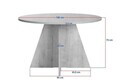 Masa, Hanah Home, Virella, 120x75x120 cm, PAL, Travertin / Nuc Venezia