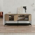 Consola, Hanah Home, Amira, 180x80x40 cm, PAL, Stejar Sepet / Lemn Negru / Negru