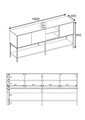 Consola, Hanah Home, Amira, 180x80x40 cm, PAL, Antracit / Negru lemn / Negru