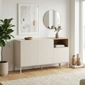 Consola, Hanah Home, Cailin 140, 140x80x41.8 cm, PAL, Santstone / Stejar Sepet