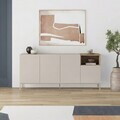 Consola, Hanah Home, Cailin 180, 180x80x41.8 cm, PAL, Santstone / Stejar Sepet
