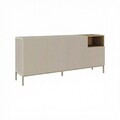 Consola, Hanah Home, Cailin 180, 180x80x41.8 cm, PAL, Santstone / Stejar Sepet
