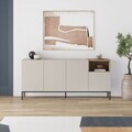 Consola, Hanah Home, Cailin 180, 180x80x41.8 cm, PAL, Gresie / Stejar Sepet / Negru
