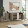 Consola, Hanah Home, Cailin 180, 180x80x41.8 cm, PAL, Gresie / Stejar Sepet / Negru