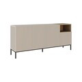 Consola, Hanah Home, Cailin 180, 180x80x41.8 cm, PAL, Gresie / Stejar Sepet / Negru