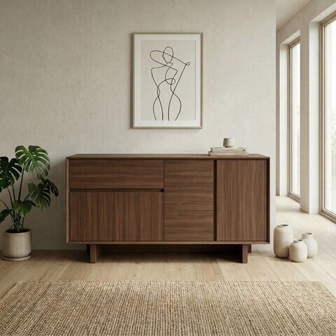 Consola, Hanah Home, Carpi, 146x76x45 cm, PAL, Nuc Milano