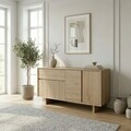 Consola, Hanah Home, Carpi, 146x76x45 cm, PAL, Maro