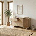 Consola, Hanah Home, Carpi, 146x76x45 cm, PAL, Maro