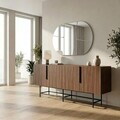 Consola, Hanah Home, Eldia, 200x77.9x40 cm, PAL, Nuc Milano / Negru