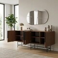 Consola, Hanah Home, Eldia, 200x77.9x40 cm, PAL, Nuc Milano / Negru