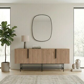 200x77.9x40 cm, Stejar Sepet;Negru