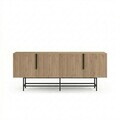 Consola, Hanah Home, Eldia, 200x77.9x40 cm, PAL, Stejar Sepet / Negru