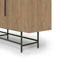 Consola, Hanah Home, Eldia, 200x77.9x40 cm, PAL, Stejar Sepet / Negru