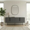 Consola, Hanah Home, Eldia, 200x77.9x40 cm, PAL, Antracit / Negru