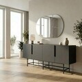 Consola, Hanah Home, Eldia, 200x77.9x40 cm, PAL, Antracit / Negru