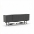 Consola, Hanah Home, Eldia, 200x77.9x40 cm, PAL, Antracit / Negru
