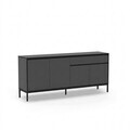 Consola, Hanah Home, Lorenza, 180x80x40 cm, PAL, Antracit / Negru lemn / Negru